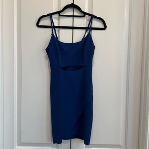 Morgan and Co Royal blue cut out mini dress size 1